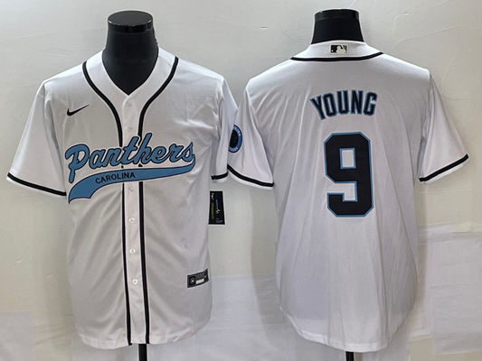 Men's Carolina Panthers Bryce Young #9 White Game Jersey Joint Edition