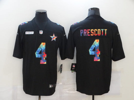 Men's Dallas Cowboys Dak Prescott #4 Black Game Jersey