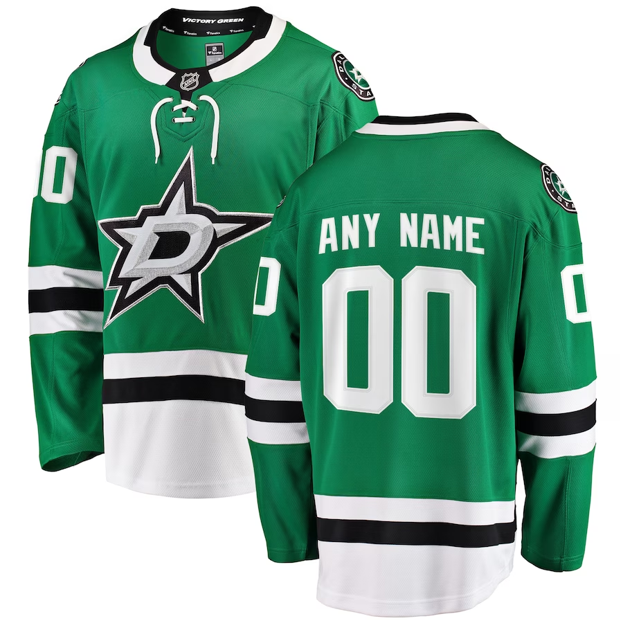 Men's Dallas Stars Green Home Breakaway Custom Jersey