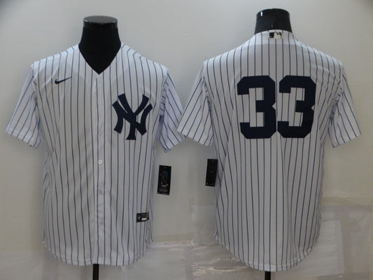 Men's New York Yankees Nick Swisher #33 White Replica Player Name Jersey