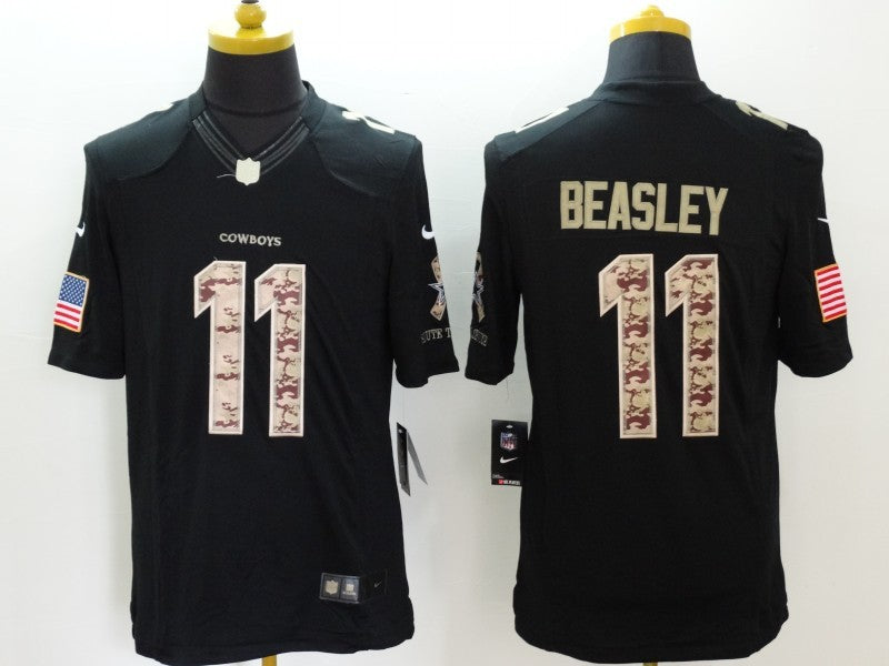 Men's Dallas Cowboys Cole Beasley #11 Black Game Player Jersey