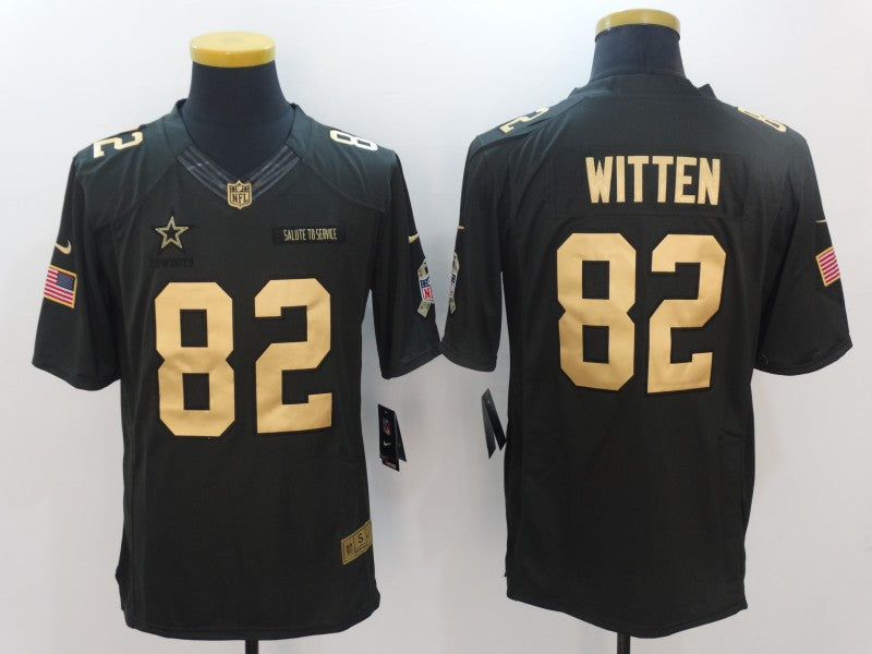 Men's Dallas Cowboys Jason Witten #82 Black Game Player Jersey