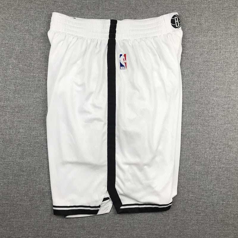 Men's Brooklyn Nets White Basketball Shorts