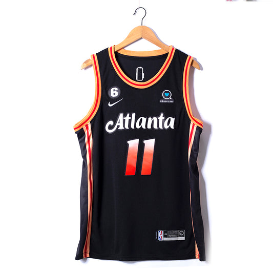 Men's Atlanta Hawks Trae Young #11 Black 2022/23 Swingman Jersey - City Edition