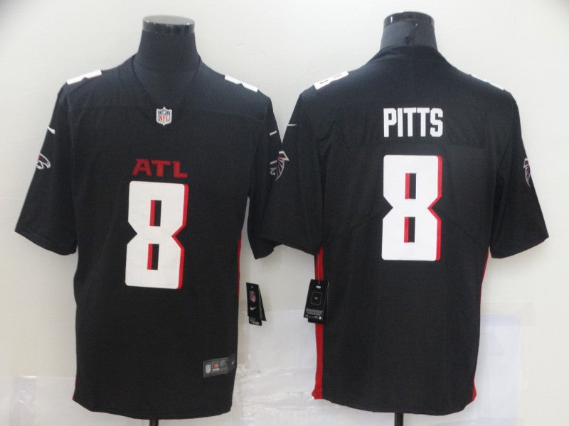 Men's Atlanta Falcons Kyle Pitts #8 Black Game Player Jersey