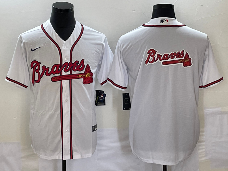 Men's Atlanta Braves White Home Replica Team Jersey