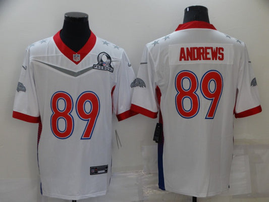 Men's Baltimore Ravens Mark Andrews #89 White ALL STAR Game Jersey