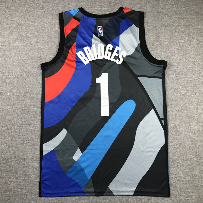 Men's Brooklyn Nets Mikal Bridges #1 Black 2023/24 Swingman Jersey - City Edition