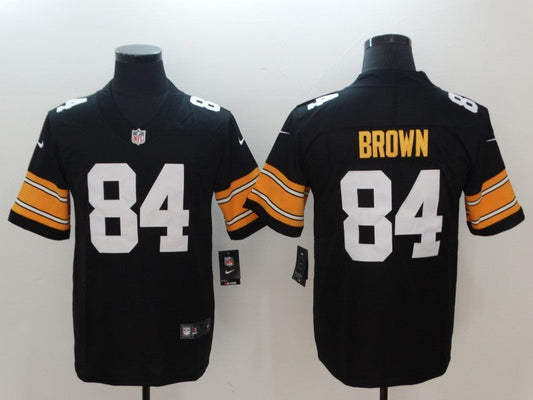 Men's Pittsburgh Steelers Antonio Brown #84 Black Player Game Jersey