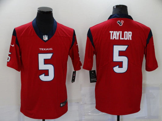 Men's Houston Texans Tyrod Taylor #5 Red Game Jersey