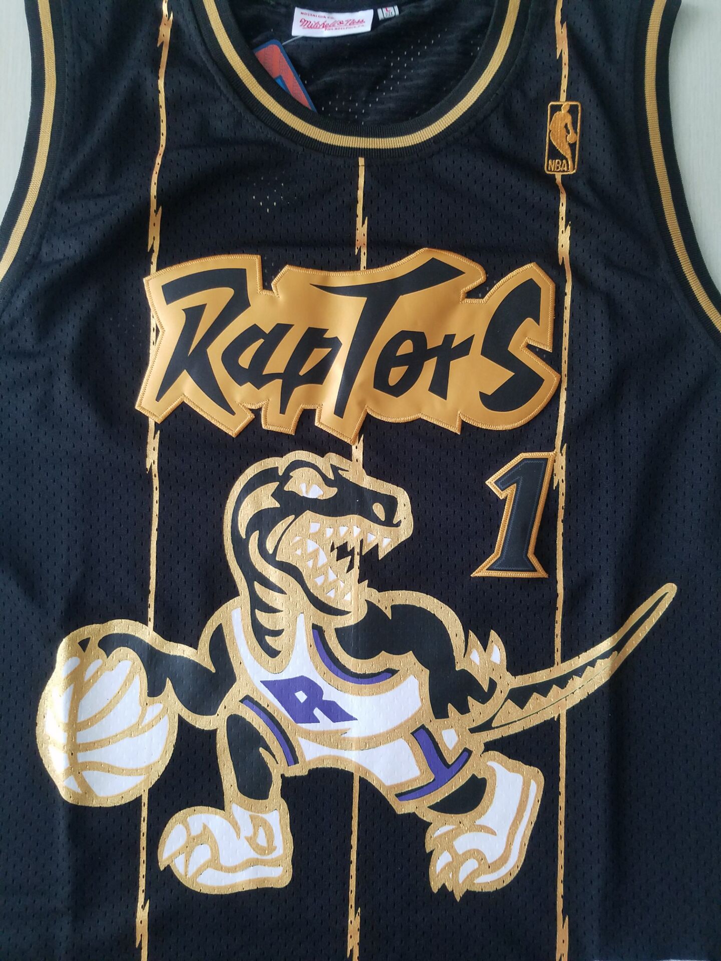 Men's Toronto Raptors Tracy McGrady Black 1998-99 Hardwood Classics Swingman Jersey