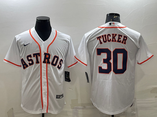 Men's Houston Astros Kyle Tucker #30 White Home Official Replica Player Jersey