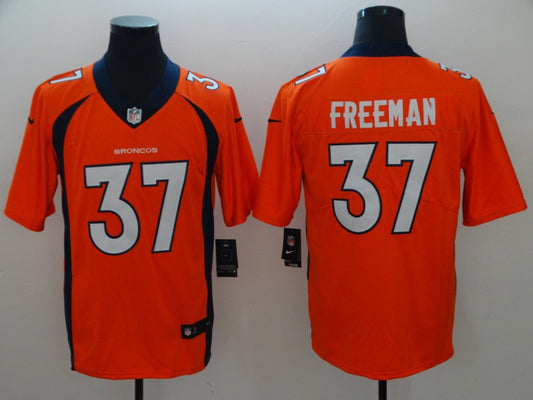 Men's Denver Broncos Royce Freeman #37 Orange Game Jersey