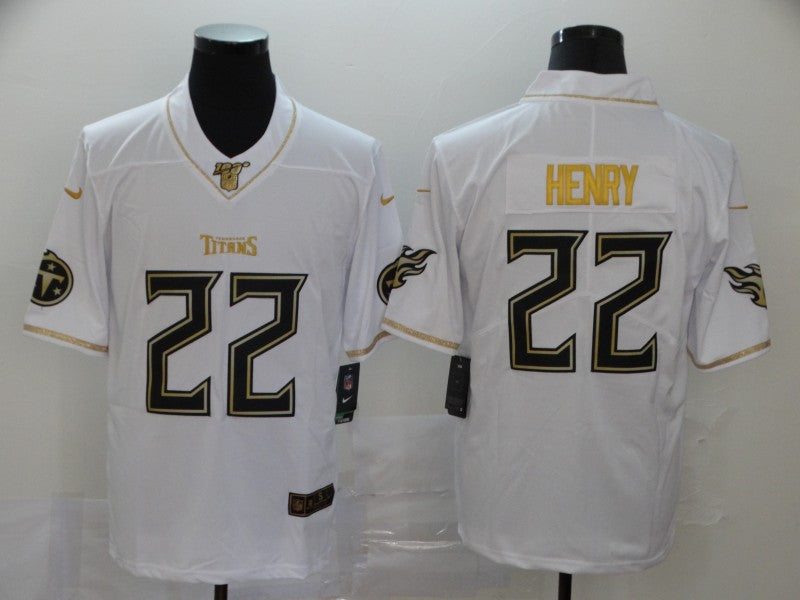 Men's Tennessee Titans Derrick Henry #22 White Game Jersey