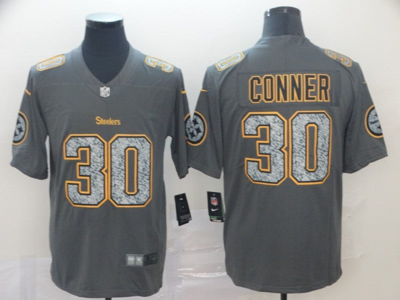 Men's Pittsburgh Steelers James Conner #30 Gray Game Jersey