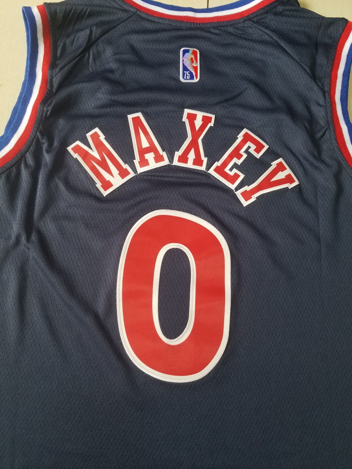 Men's Philadelphia 76ers Tyrese Maxey Navy 2021/22 Swingman Jersey City Edition