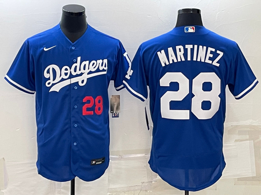 Men's Los Angeles Dodgers J.D. Martinez #28 Blue Replica Player Jersey