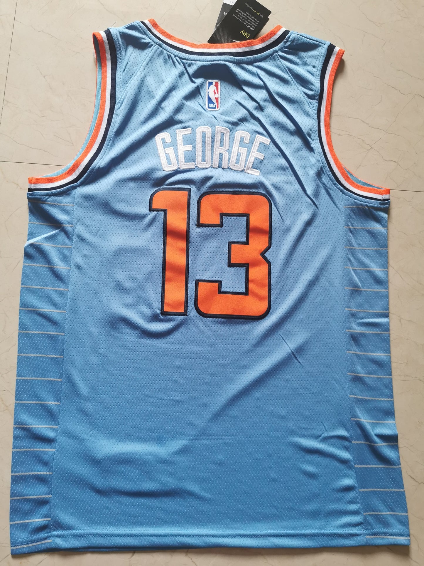 Men's LA Clippers Paul George #13 Light Blue Classics Jersey