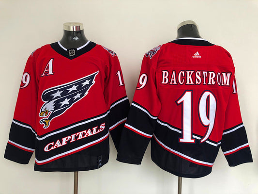 Men's Washington Capitals Nicklas Backstrom #19 Red Home Breakaway Player Jersey