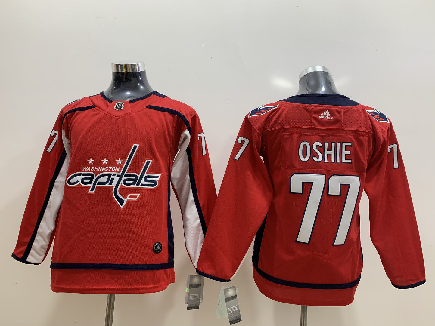 Men's Washington Capitals TJ Oshie #77 Red Home Breakaway Player Jersey