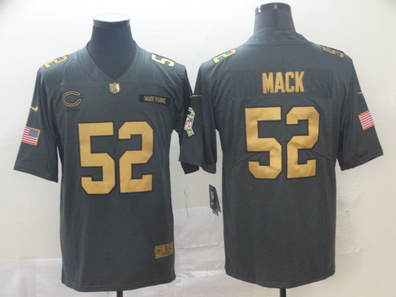 Men's Chicago Bears Khalil Mack #52 Black Team Game Jersey