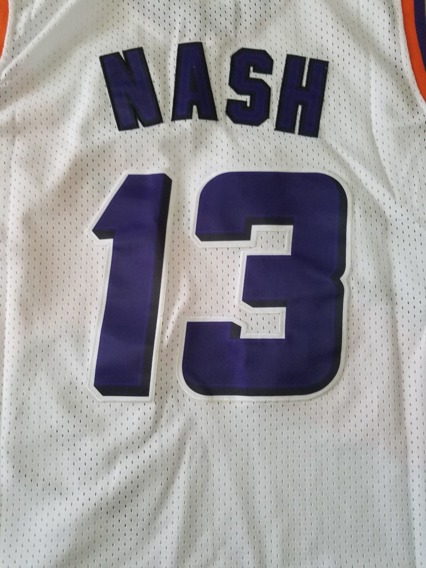 Men's Phoenix Suns Steve Nash #13 White 1996-97 Throwback Stitched Jersey