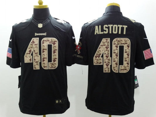 Men's Tampa Bay Buccaneers Mike Alstott #40 Black Game Player Jersey