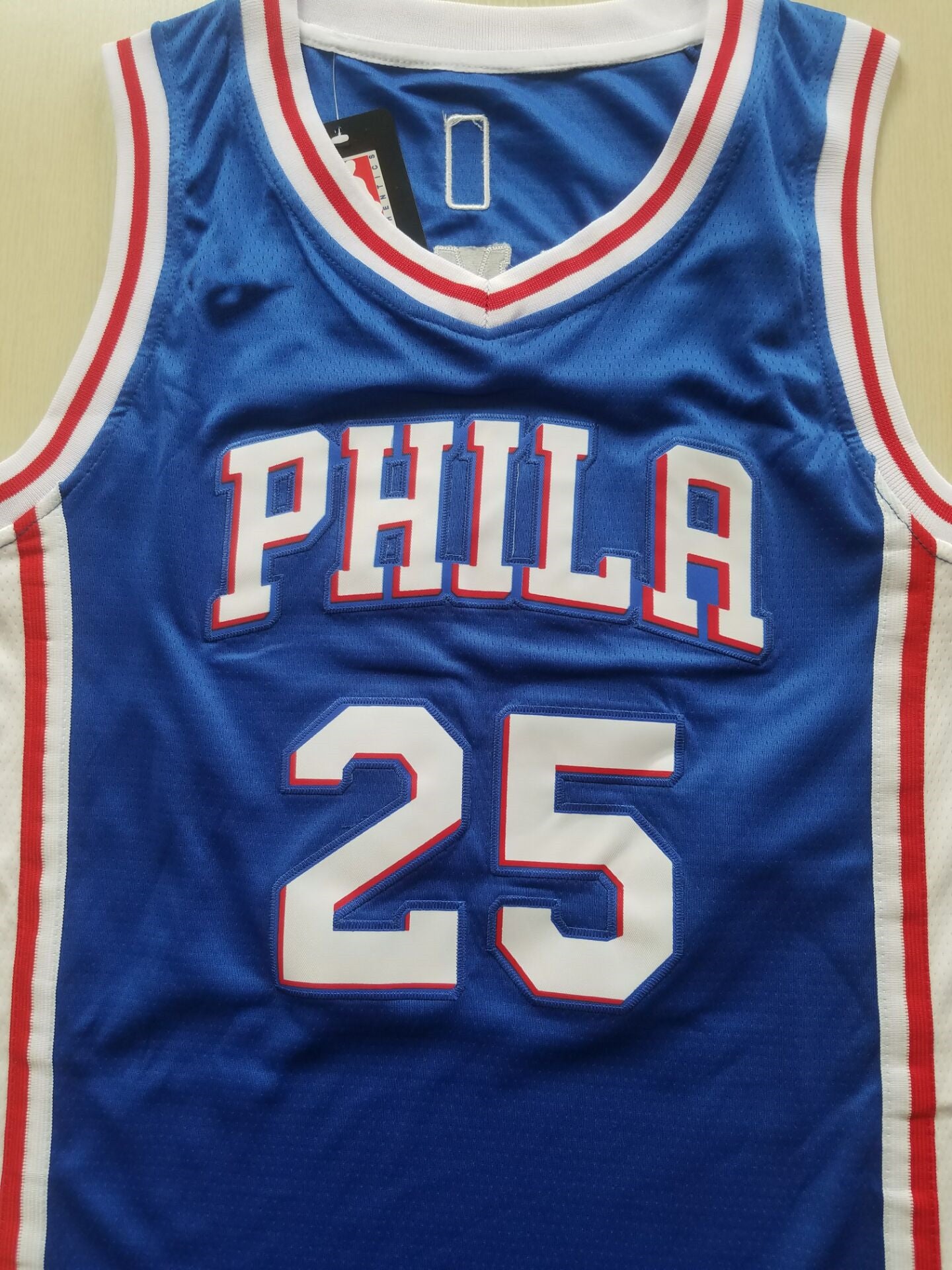 Men's Philadelphia 76ers Ben Simmons #25 Blue Fast Break Replica Jersey