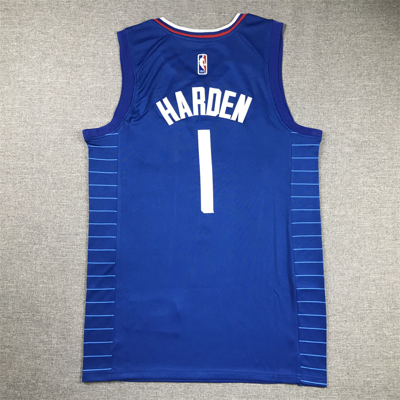 Men's LA Clippers James Harden #1 Royal Swingman Jersey - Icon Edition