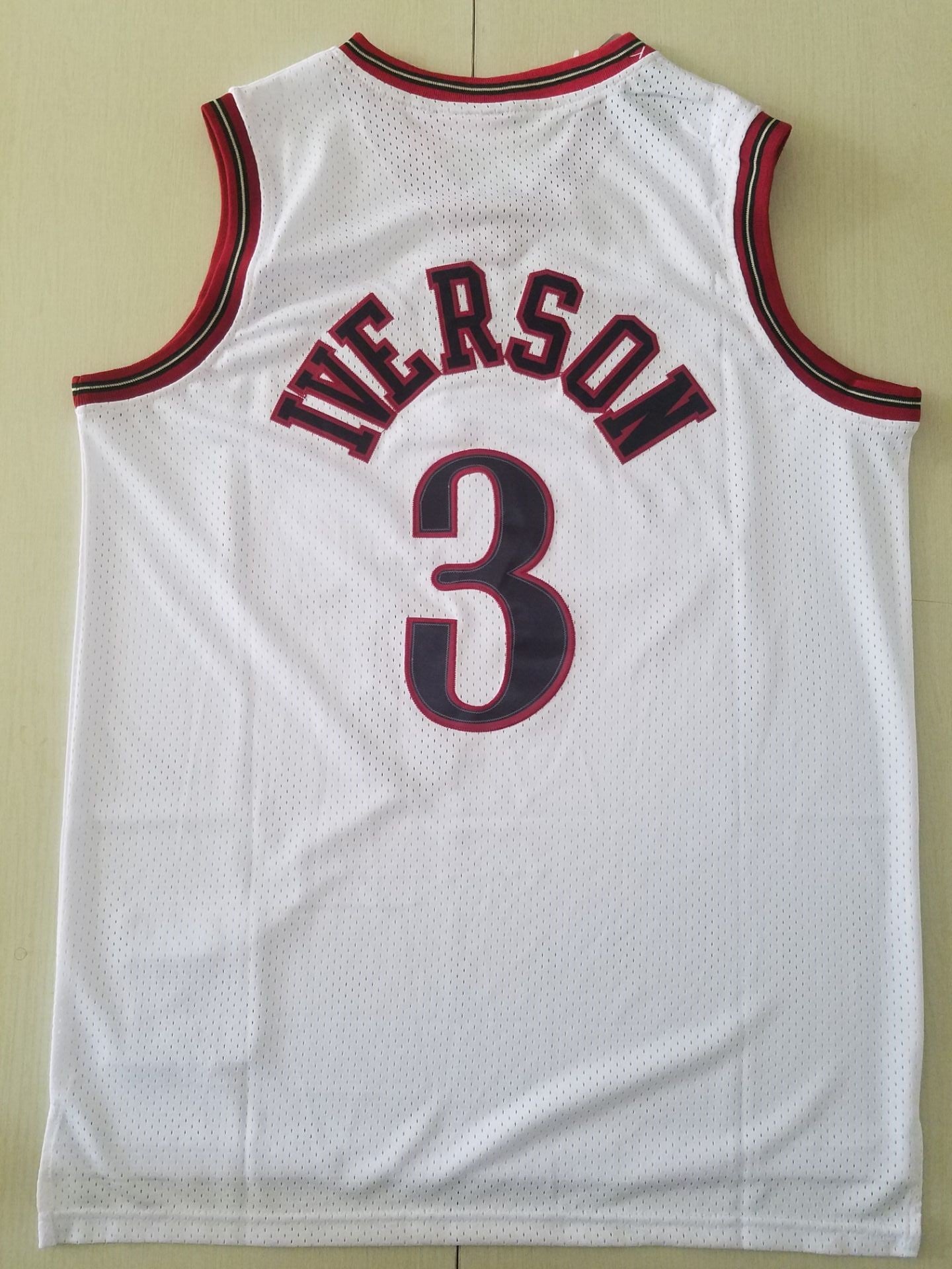 Allen Iverson #3 Philadelphia 76ers White Swingman Jersey Full Size