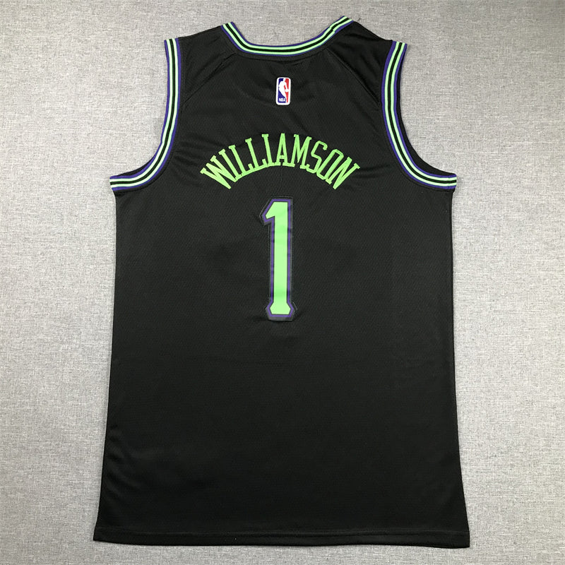 Men's New Orleans Pelicans Zion Williamson #1 Black 2023/24 Swingman Jersey - City Edition