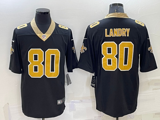 Men's New Orleans Saints Jarvis Landry #80 Black Game Jersey