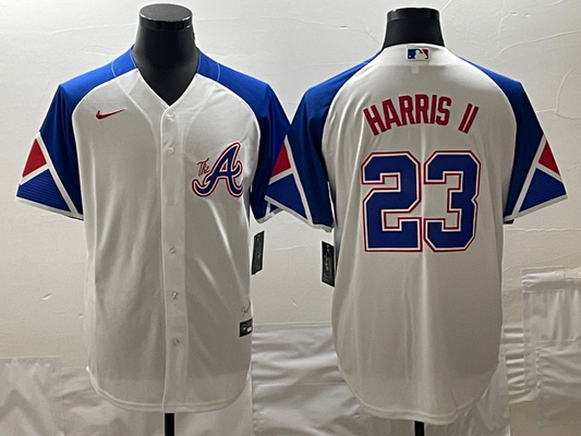 Men's Atlanta Braves Michael Harris II Nike White 2023 City Connect Replica Player Jersey