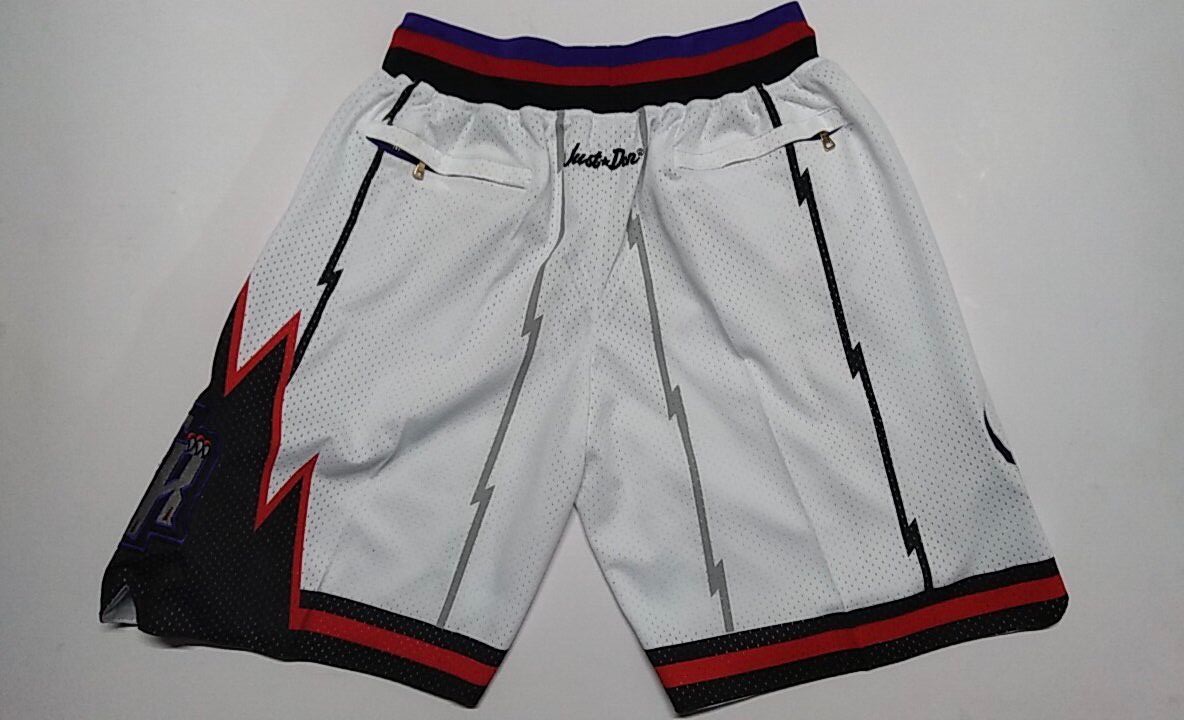 Men's Toronto Raptors White 1997-98 Hardwood Classics Basketball Shorts