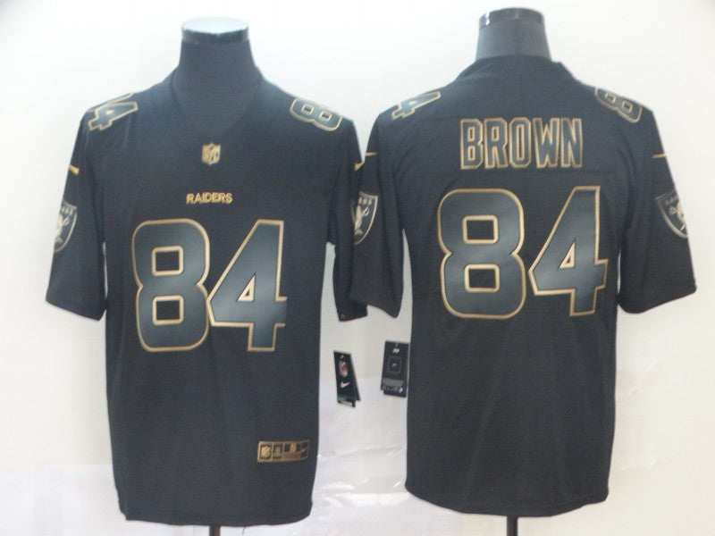 Men's Las Vegas Raiders Antonio Brown #84 Black Player Game Jersey