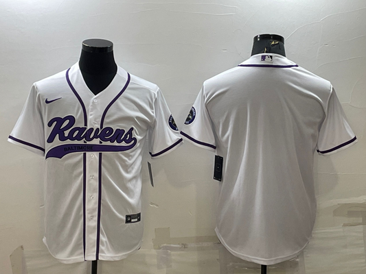 Men's Baltimore Ravens White Blank Jersey