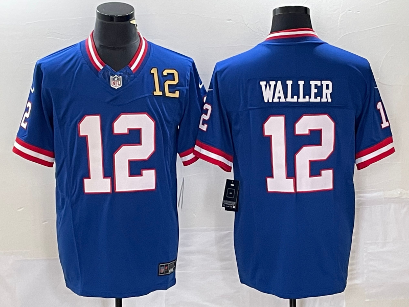 Men's New York Giants Darren Waller #12 Royal Classic Player Jersey