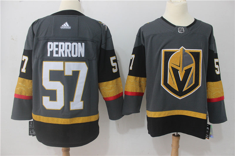 Men's Vegas Golden Knights David Perron #57 Gray Breakaway Player Jersey