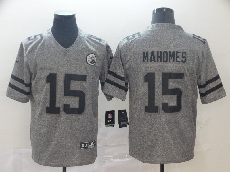 Men's Kansas City Chiefs Patrick Mahomes Gray Game Jersey