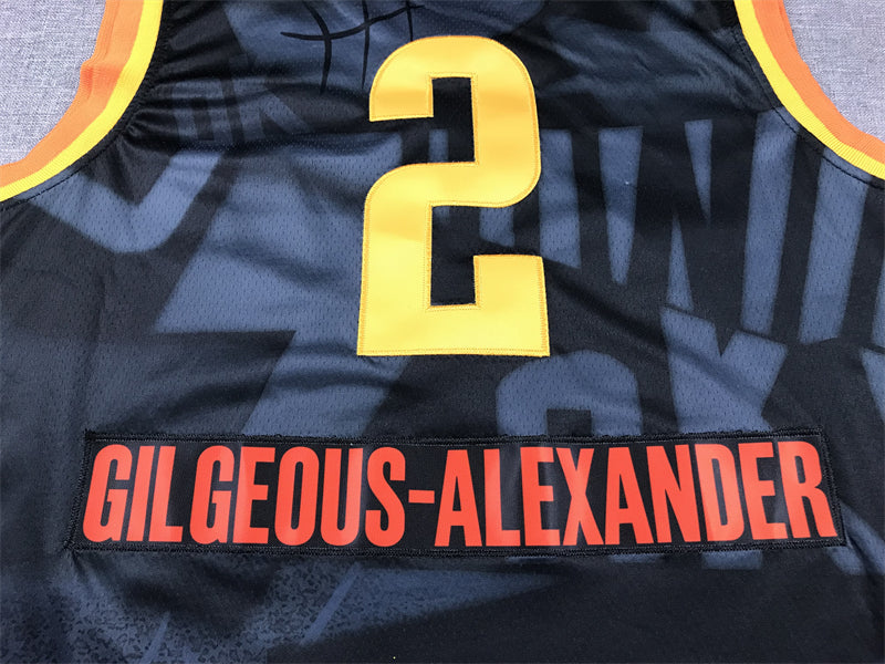 Men's Oklahoma City Thunder Shai Gilgeous-Alexander #2 Black 2023/24 Swingman Jersey - City Edition