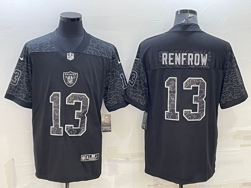 Men's Las Vegas Raiders Hunter Renfrow #13 Black Retired Player RFLCTV Limited Jersey