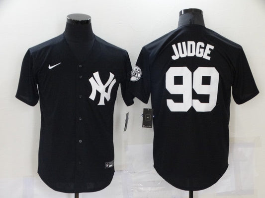 Men's New York Yankees Aaron Judge #99 Black Replica Baseball Jersey