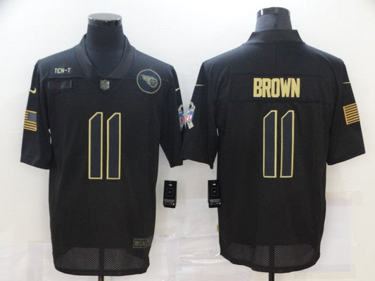 Men's Tennessee Titans A.J. Brown #11 Black Game Jersey