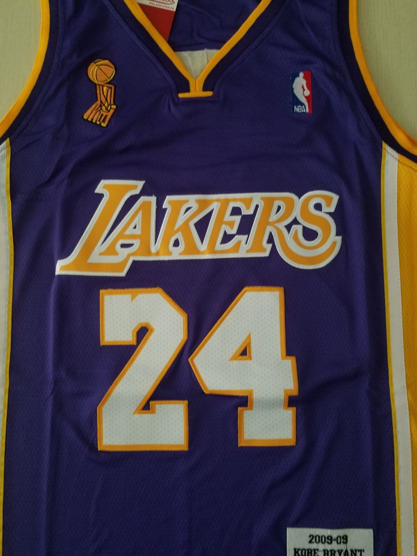 Men's Los Angeles Lakers Kobe Bryant Purple Hardwood Classics Authentic Jersey