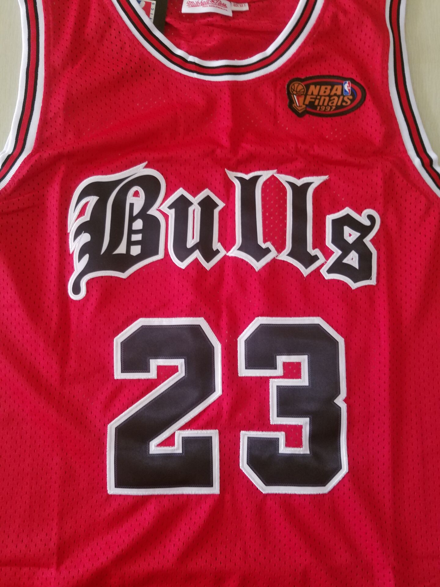 Men's Chicago Bulls Michael Jordan Red 1997-98 Classics Rookie Authentic Jersey