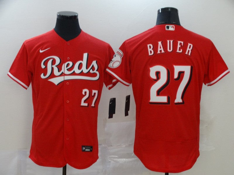 Men's Cincinnati Reds Trevor Bauer #27 Red Replica Baseball Jersey