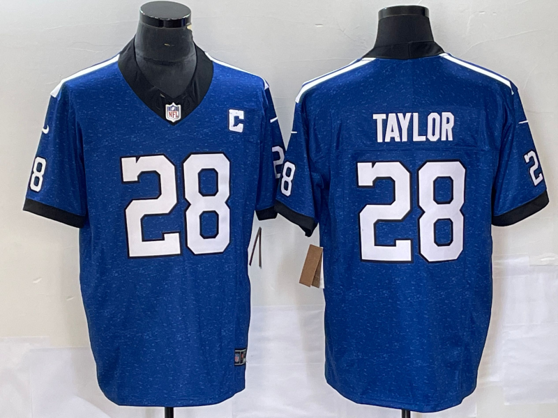 Men's Indianapolis Colts Jonathan Taylor #28 Blue Vapor F.U.S.E. Limited Jersey