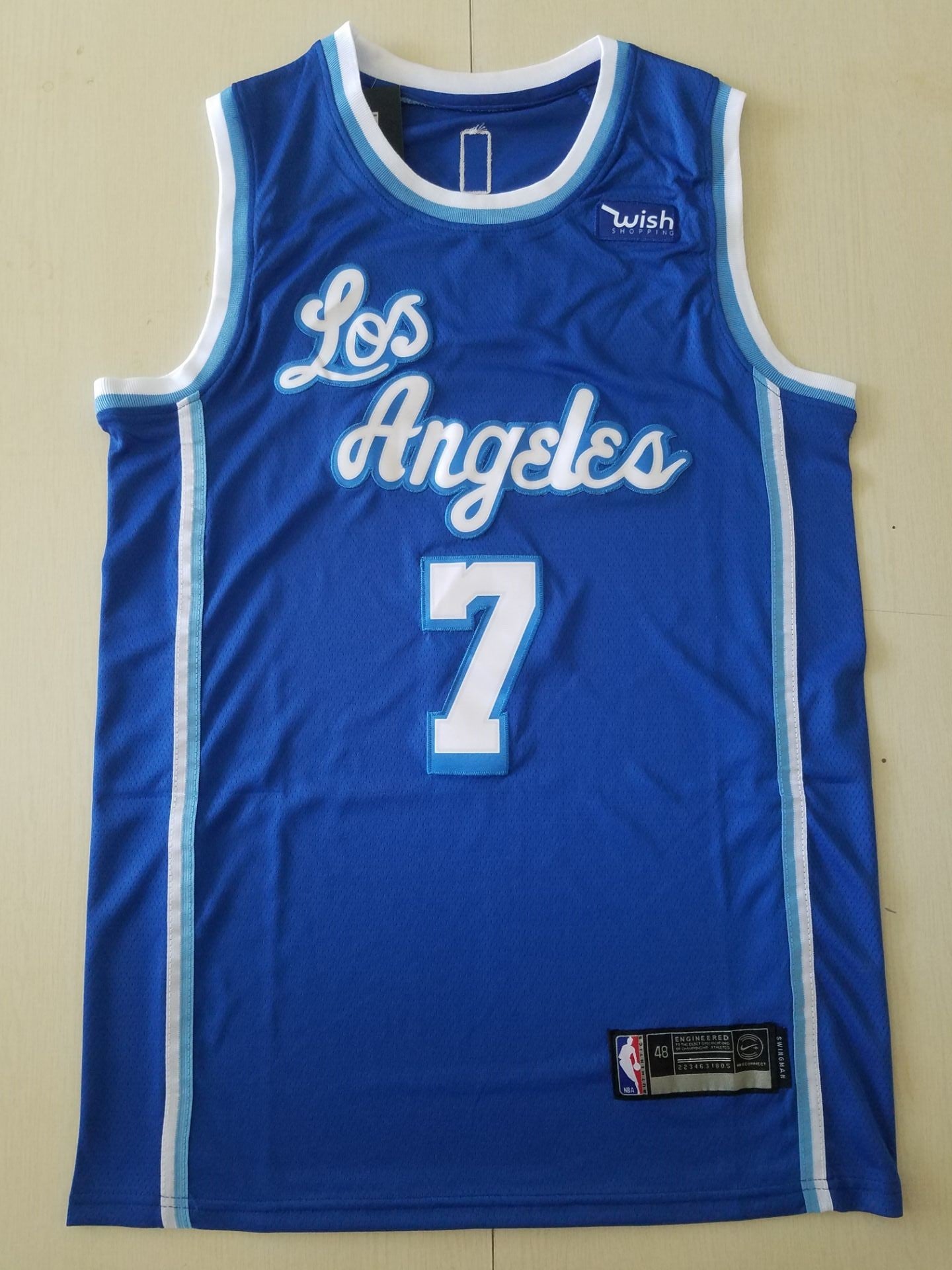 Men's Los Angeles Lakers Carmelo Anthony Blue Hardwood Classic Swingman Jersey