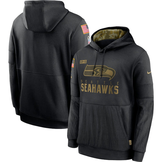 Men's Seattle Seahawks NFL 2020 Salute to Service Hoodie Black