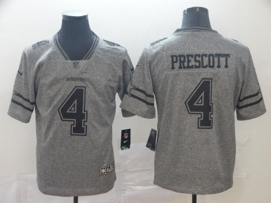 Men's Dallas Cowboys Dak Prescott #4 Gray Alternate Game Jersey